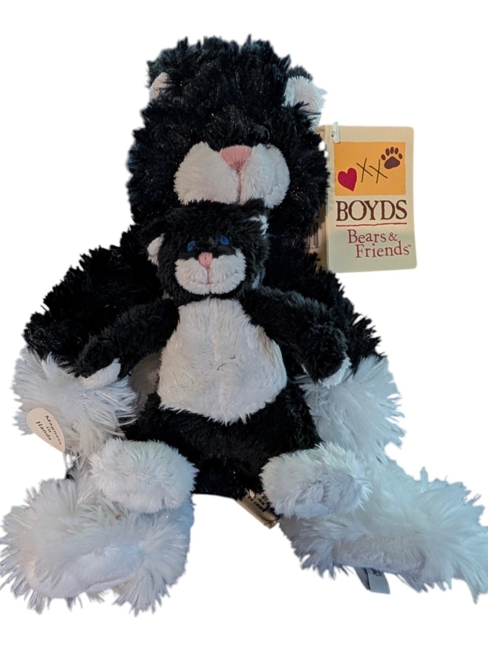 Black and White Plush Cat Toy - Boyds Bears & Friends